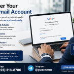 Person recovering an old Gmail account on a laptop using the Google Account Recovery page
