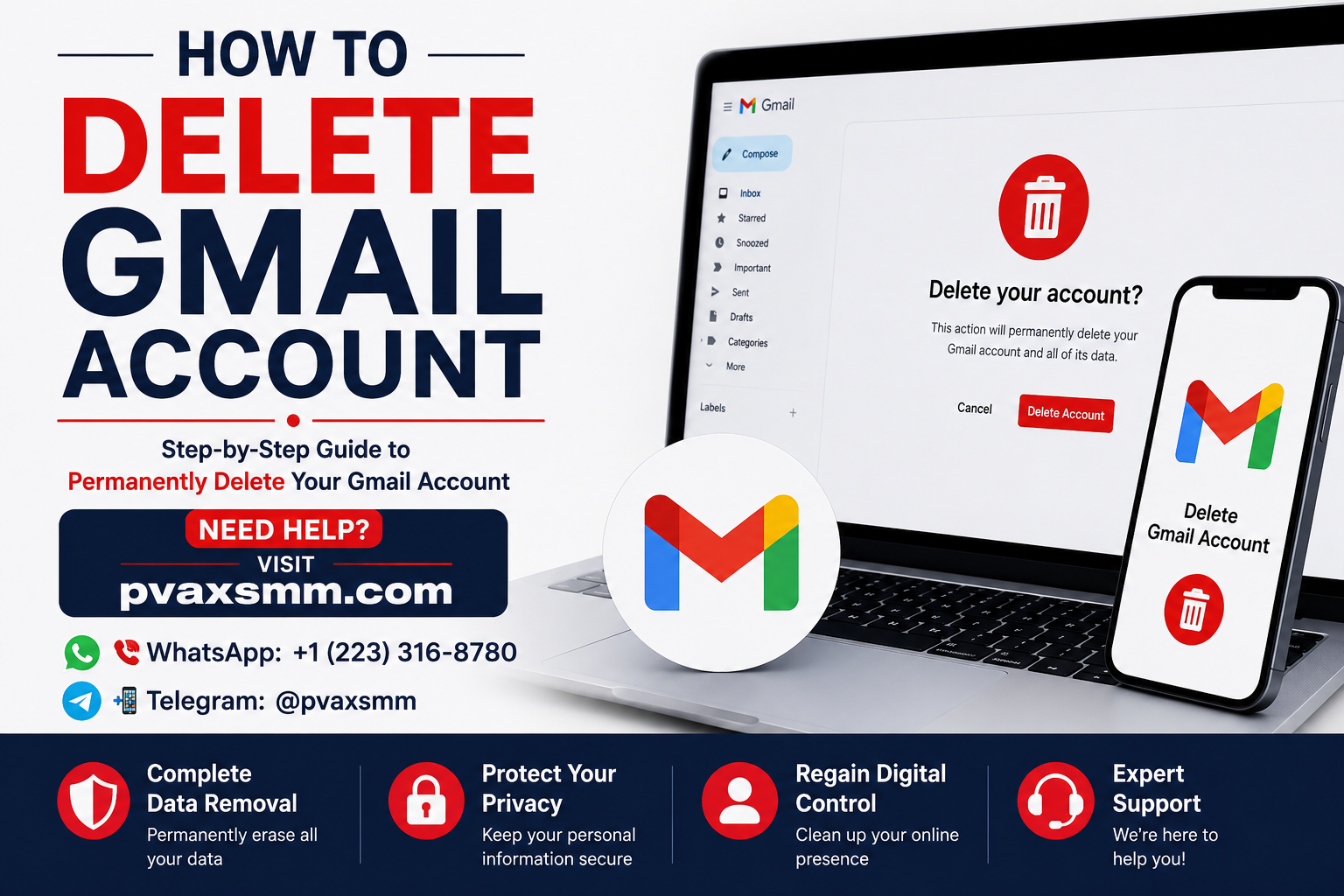 Delete Gmail account