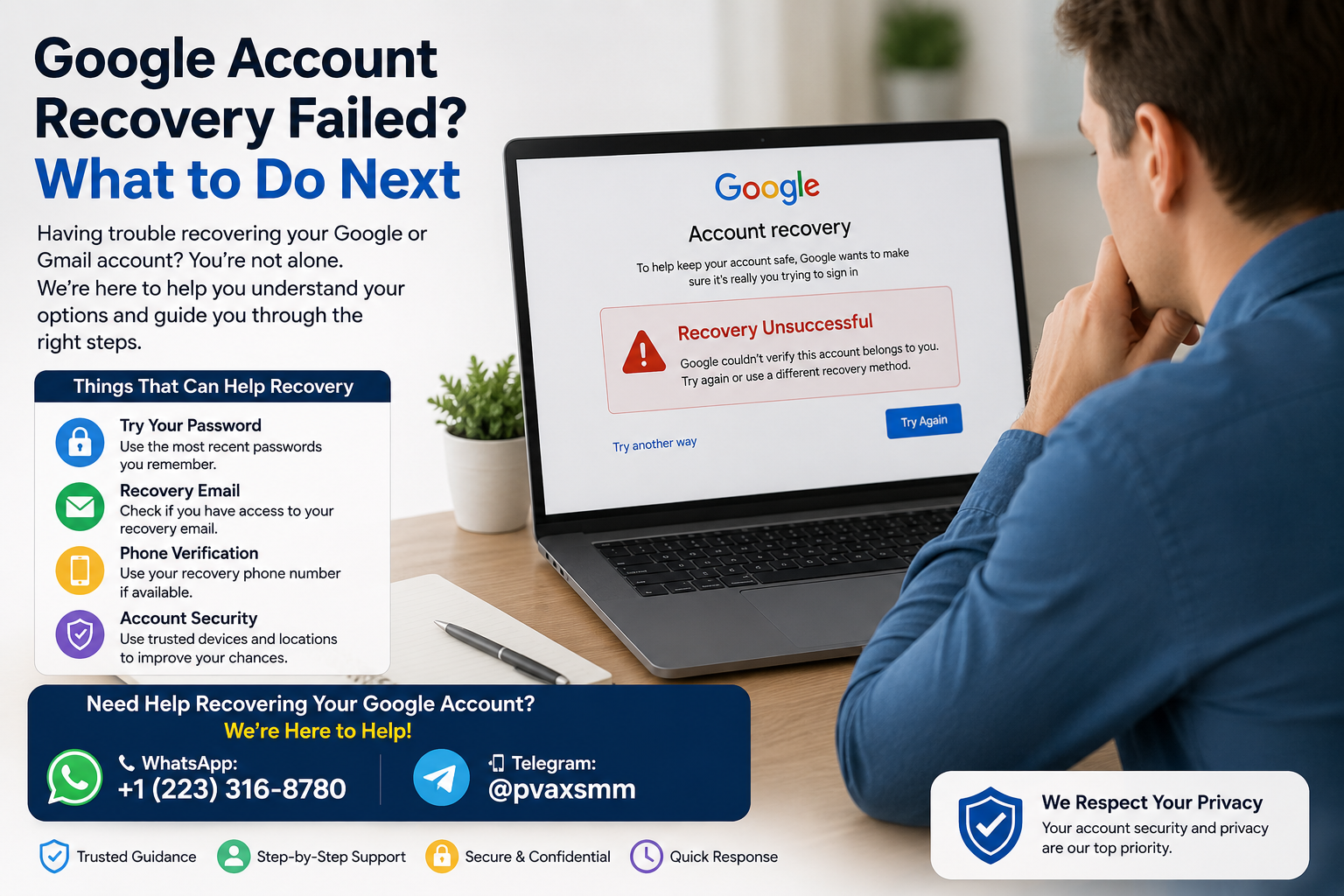 What to Do If Google Account Recovery Fails